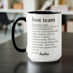 Caneca Definição de Melhor Equipe Personalizada Apreciaçã