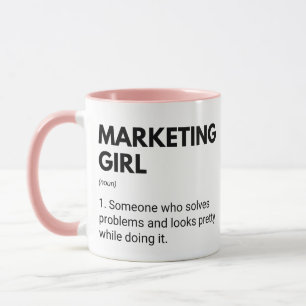 Caneca Definição de Meninas Engraçadas e Fofas de Marketi