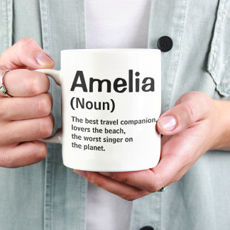 Caneca Definição de Nome Personalizado Dicionário 