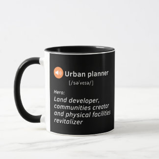 Caneca Definição de planejador urbano| presente de ideias