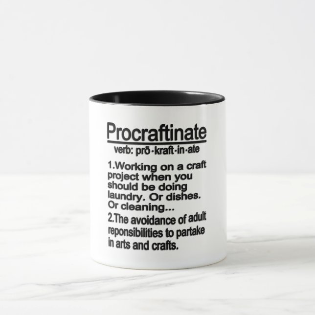 Caneca Definição De Procraftinato (Centro)