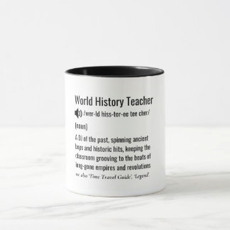 Caneca Definição de Professor de História Mundial