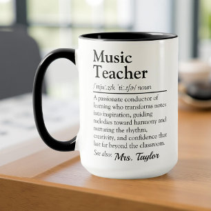 Caneca Definição de Professores de Música - Apreciação de