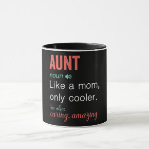 Caneca Definição de tia engraçada