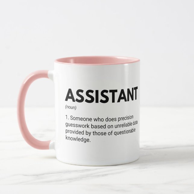 Caneca Definição de Trabalho Divertido de Assistente (Esquerda)