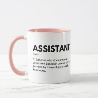 Caneca Definição de Trabalho Funny do Assistente