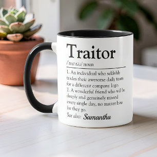 Caneca Definição de Traidor Engraçada para Colega de Trab