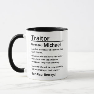 Caneca Definição de Traidor Personalizada 