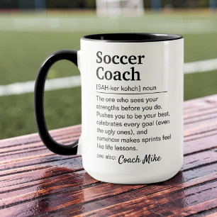 Caneca Definição de Treinador de Futebol Obrigado Persona