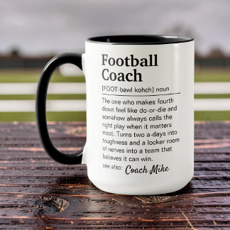 Caneca Definição de Treinador de Futebol Personalizada co