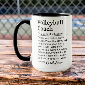 Caneca Definição de Treinador de Volei Personalizado Apre