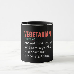 Caneca Definição de Vegetariana Funny