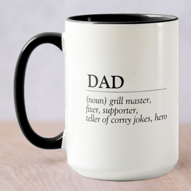 Caneca Definição do Dia de os pais do Pai (Definition of a dad coffee mug)