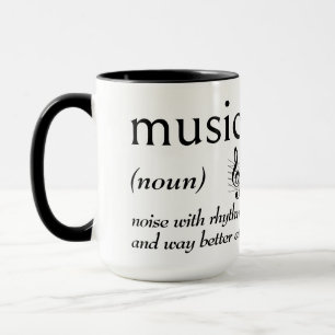 Caneca Definição do Dicionário para MÚSICA