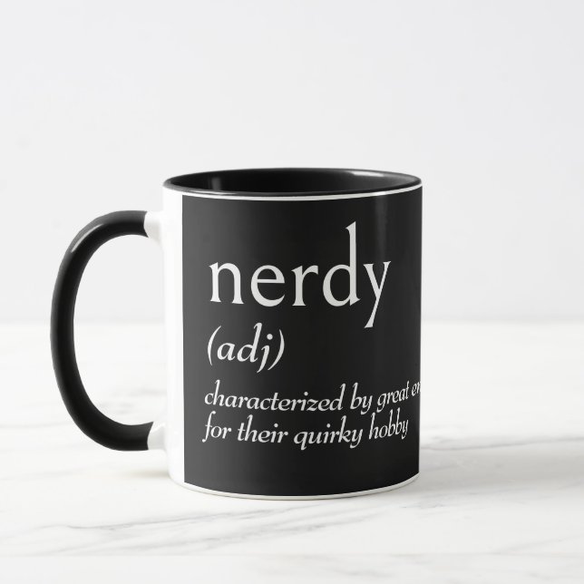 Caneca Definição do Dicionário para NERDY (Esquerda)