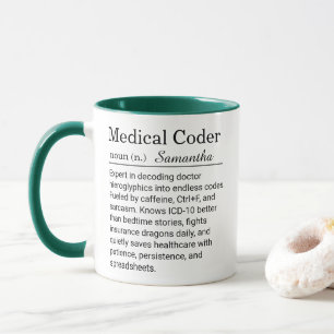Caneca Definição Engraçada de Codificador Médico Personal