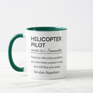 Caneca Definição Engraçada de Piloto de Helicóptero Perso