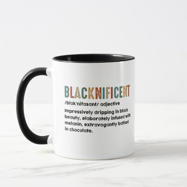 Caneca Definição Engraçada Negra História Negra Mês (Esquerda)