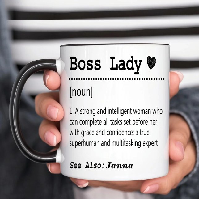 Caneca Definição Personalizada de Chefe Senhora (Criador carregado)