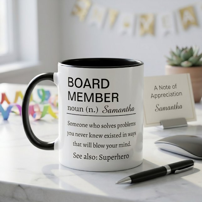 Caneca Definição Personalizada de Membro do Conselho (Criador carregado)