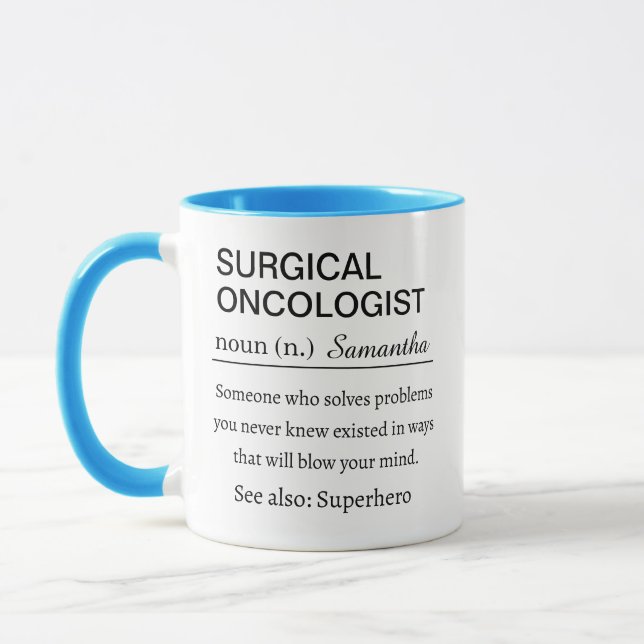 Caneca Definição Personalizada de Oncologista Cirúrgico (Esquerda)