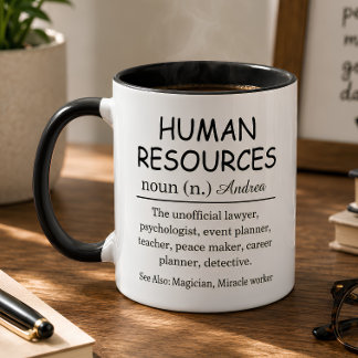 Caneca Definição Personalizada de Recursos Humanos Engraç