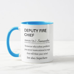 Caneca Definição Personalizada de Subchefe de Bombeiros