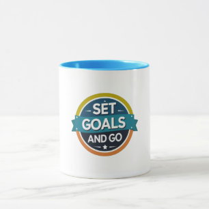Caneca Definir metas e Ir para Mug Motivacional