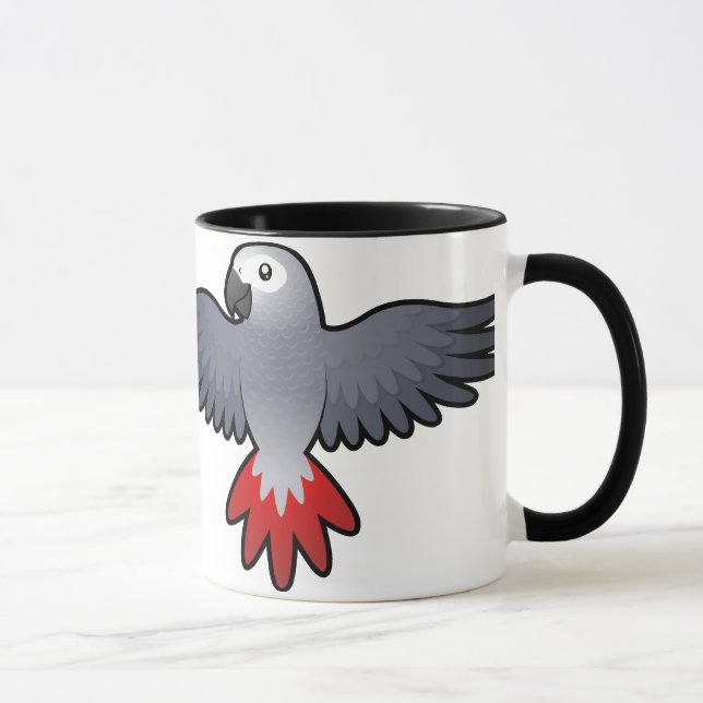 Caneca Definitivamente uma Pessoa Pássaro (papagaio-cinze (Direita)