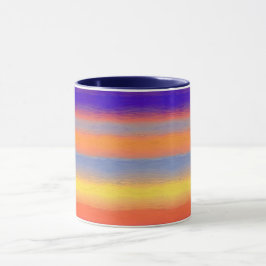 Caneca Degradê de Pincelada Arco-íris Combinado