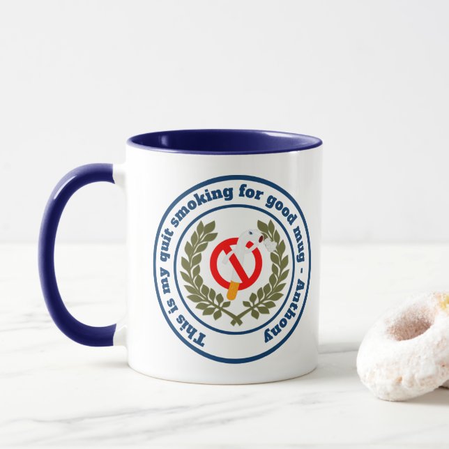 Caneca Deixar de fumar marco de recompensa (Com Donut)