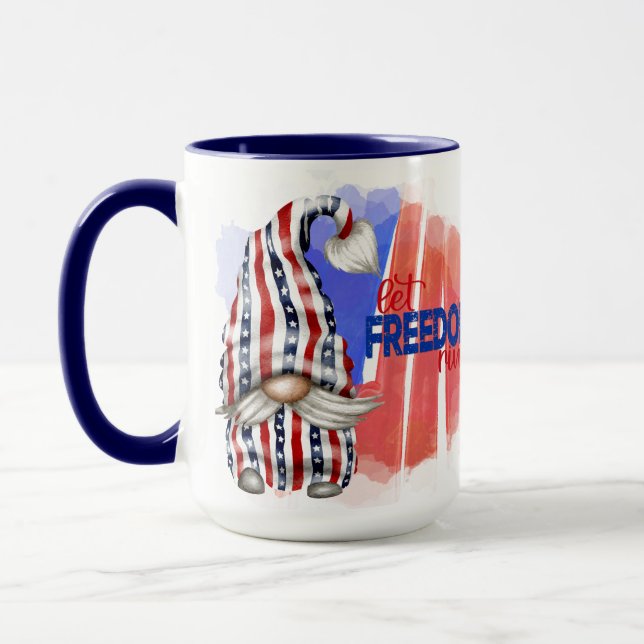 Caneca Deixe a liberdade tocar Gnome Mug (Esquerda)