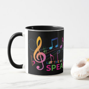 Caneca Deixe A Música Falar, Notas Musicais