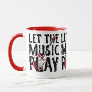 Caneca Deixe a Música Tocar Guitarra Elétrica