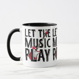 Caneca Deixe A Música Tocar Violão Elétrico