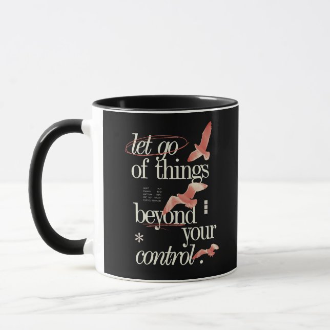 Caneca Deixe as coisas para além da sua inspiração de con (Esquerda)
