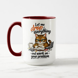 Caneca Deixe-me Deixar Tudo de Lado Gato
