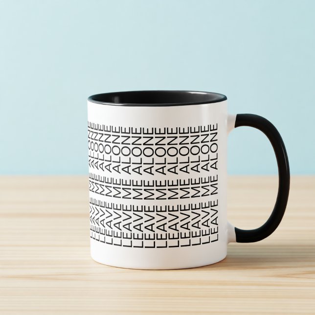 Caneca Deixe-Me Em Paz Mensagem Oculta Introvertid (Criador carregado)