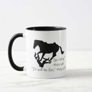 Caneca Deixe-nos ir citações engraçadas dos cavalos de