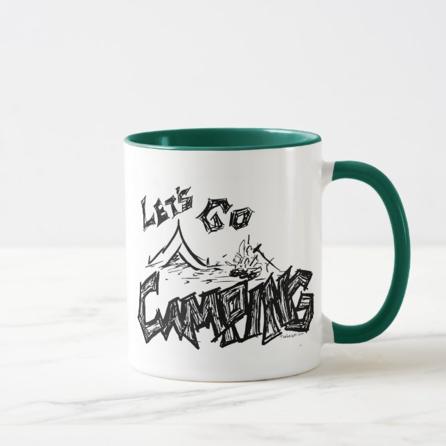 Caneca Deixe-nos ir design exterior de acampamento (Direita)