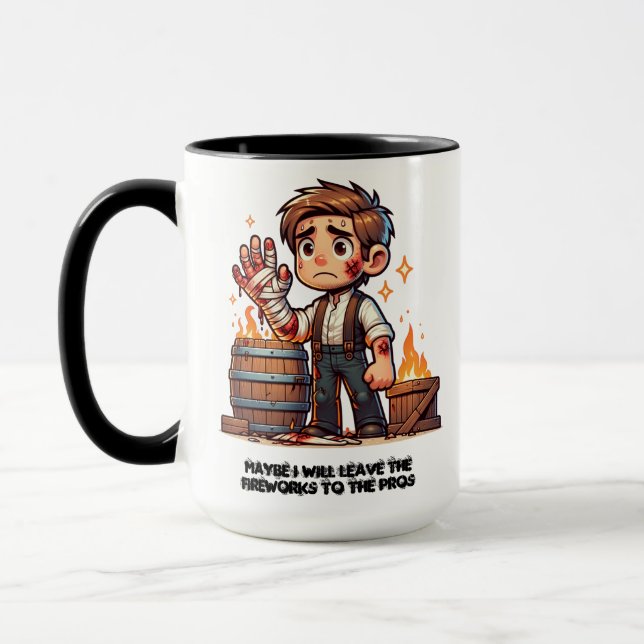 Caneca Deixe os fogos de artifício para os Prós! (Esquerda)