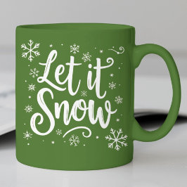 Caneca Deixe que ele faça uma citação de neve com o Elega