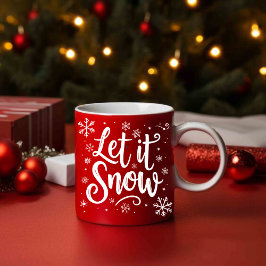 Caneca Deixem-na Neve Elegante Espetáculo de Natal Festiv