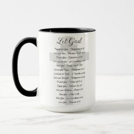 Caneca Deixem que Deus faça inspiração na escritura