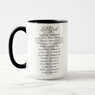 Caneca Deixem que Deus faça inspiração na escritura