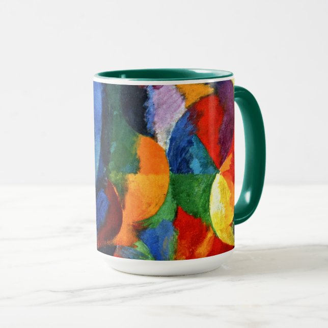 Caneca Delaunay - Formas Circulares, Sol, Lua (Frente Esquerda)