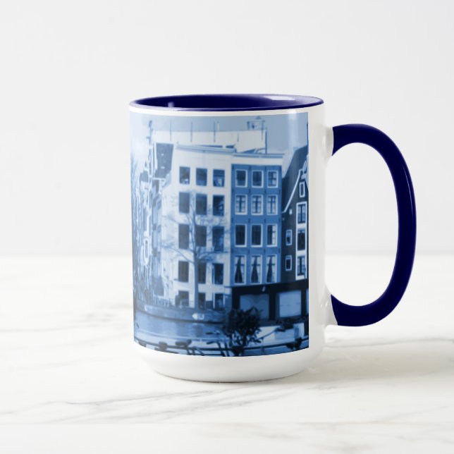 Caneca Delft-Azul-Olhar de Amsterdão Holland (Direita)