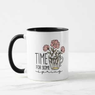 Caneca Delicado Tempo Encantador Para Algumas Flores Lind