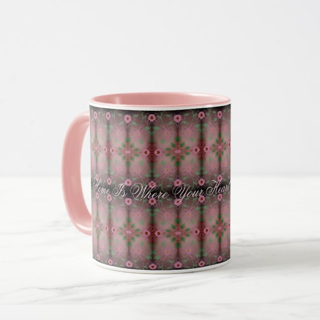 Caneca Delicar Pequeno Padrão Floral (Frente Esquerda)