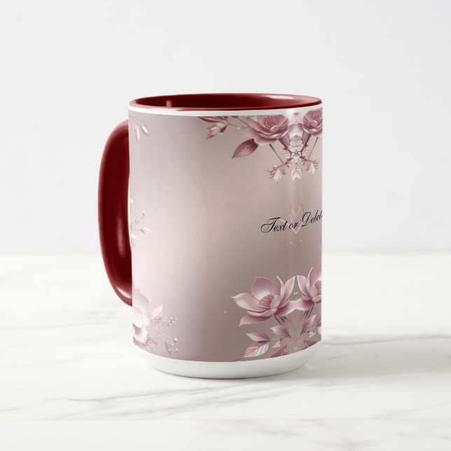 Caneca Delicate Pink Floral Mug (Frente Esquerda)